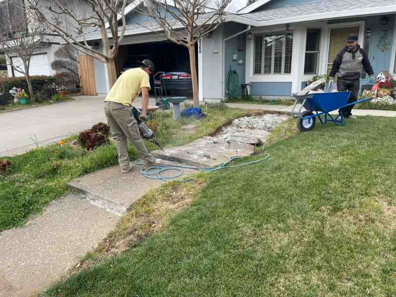 Landscaping project in Granite Bay β Landscape During