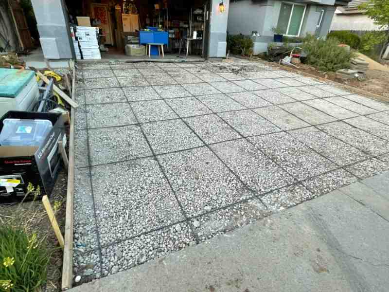Cracked Driveway Replacement — Before