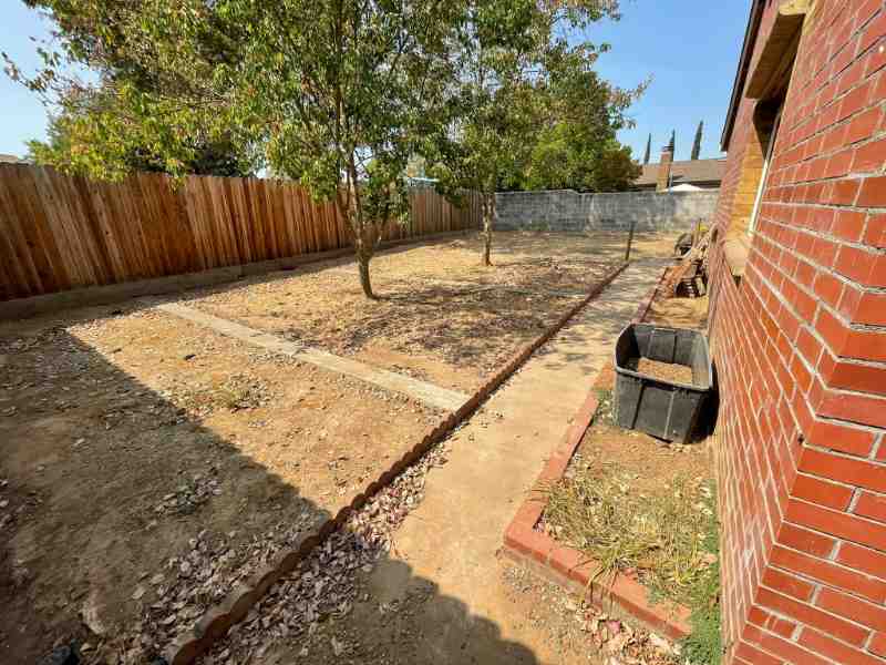 Bare Lot to Finished Landscape — Before